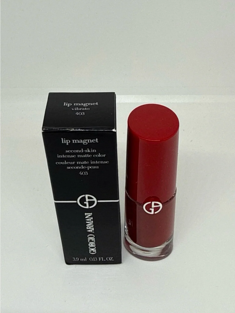 NEW Giorgio Armani Lip Magnet Liquid Lipstick - 403 Vibrato Red